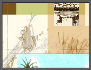 snippet of graphic--colored squares
